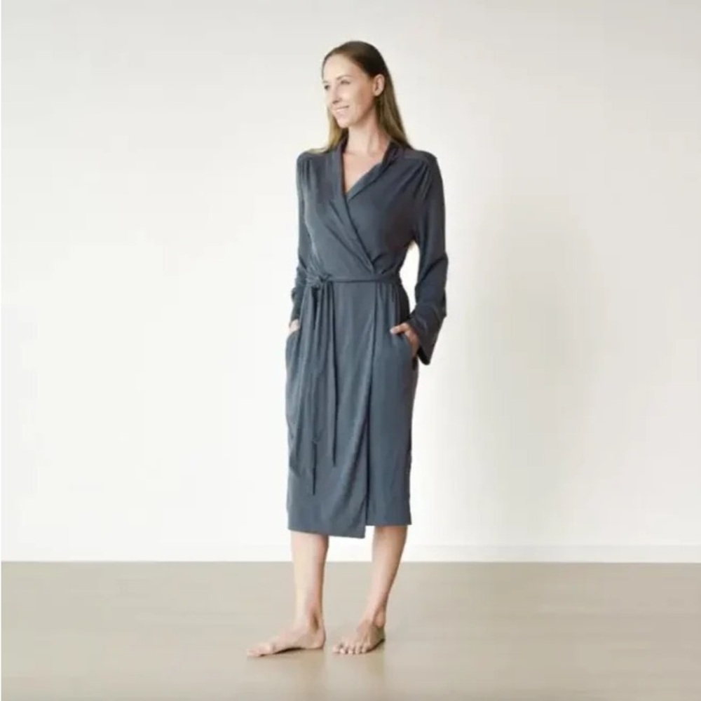 Goumi Organic Cotton Robe/  color midnight/ sz xl/xxl new